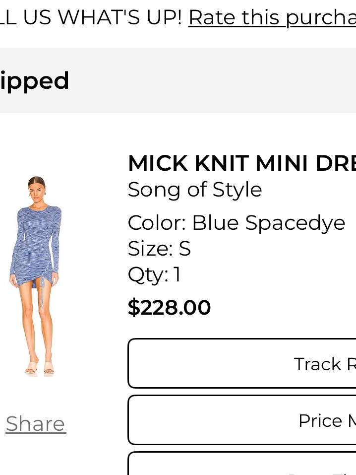 Song Of Style Blue Spacedye Knit Mini Dress